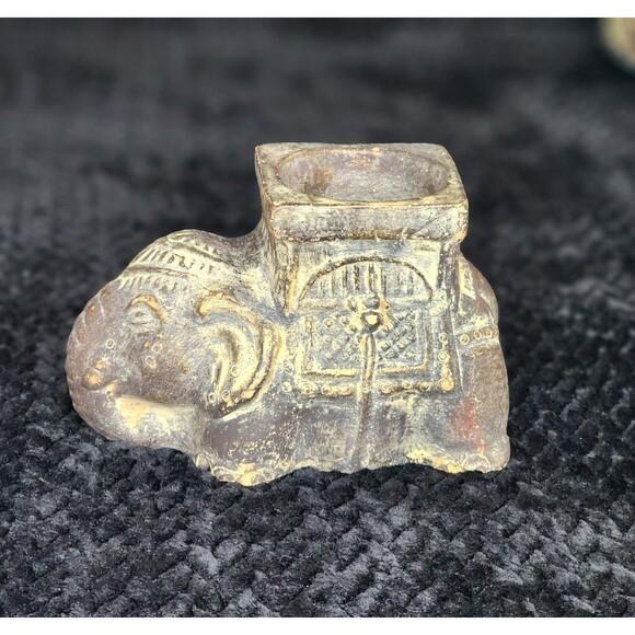 Elephant Candle Holder Set  Formalities Jungle Pedestal & Rustic Tealight Holder - Picture 6 of 12